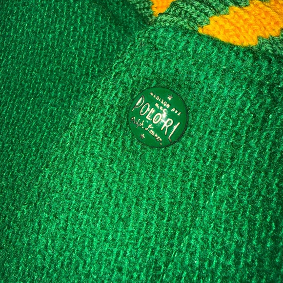 Polo Ralph Lauren Vintage-Inspired Letterman Jacket Fiji Green Men’s Size Large - Picture 11 of 16